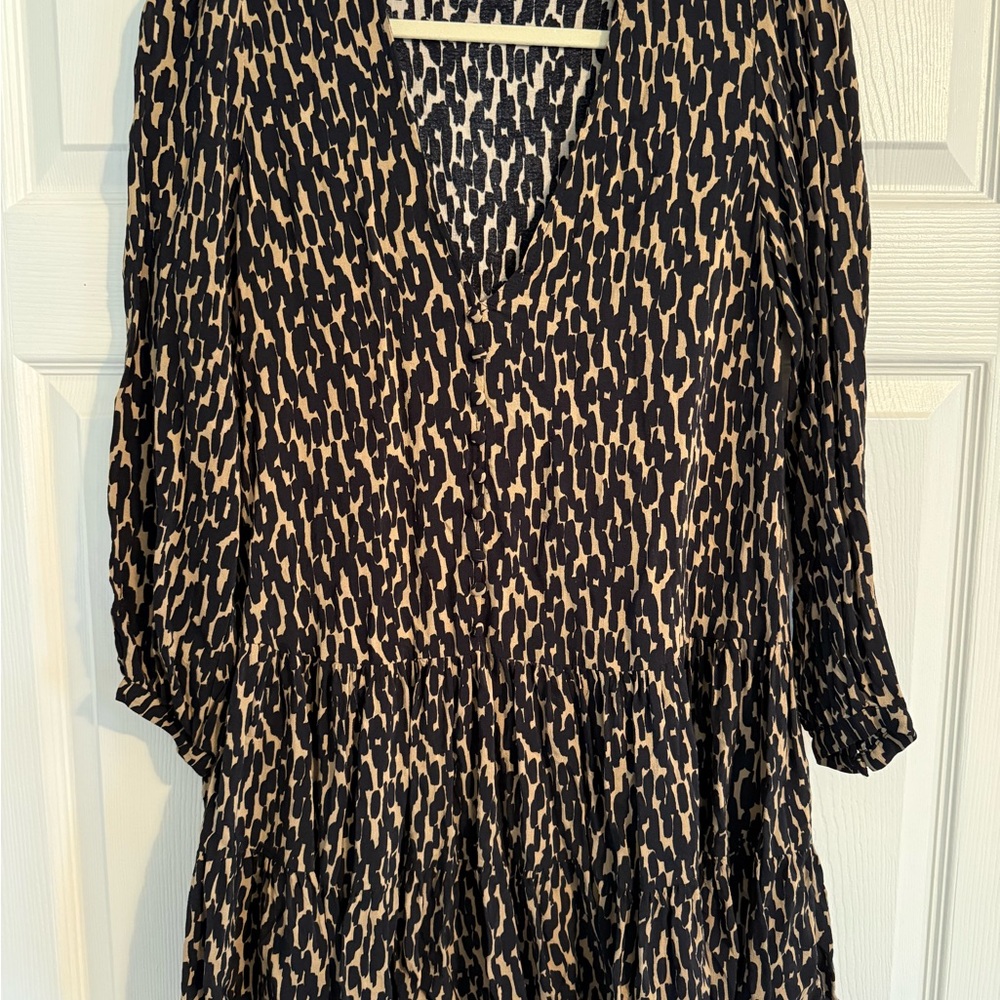 Zara The Claris Leopard Animal Print Dress